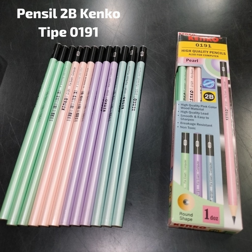 

[1 Pack = 12 pcs ] Pensil 2B / pensil ujian Merk Kenko 3181MURAH