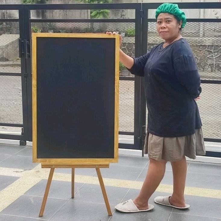 

Readyy!! Papan Tulis Kapur Standing Papan Blackboard Standing Besar Ukuran 60 x 90