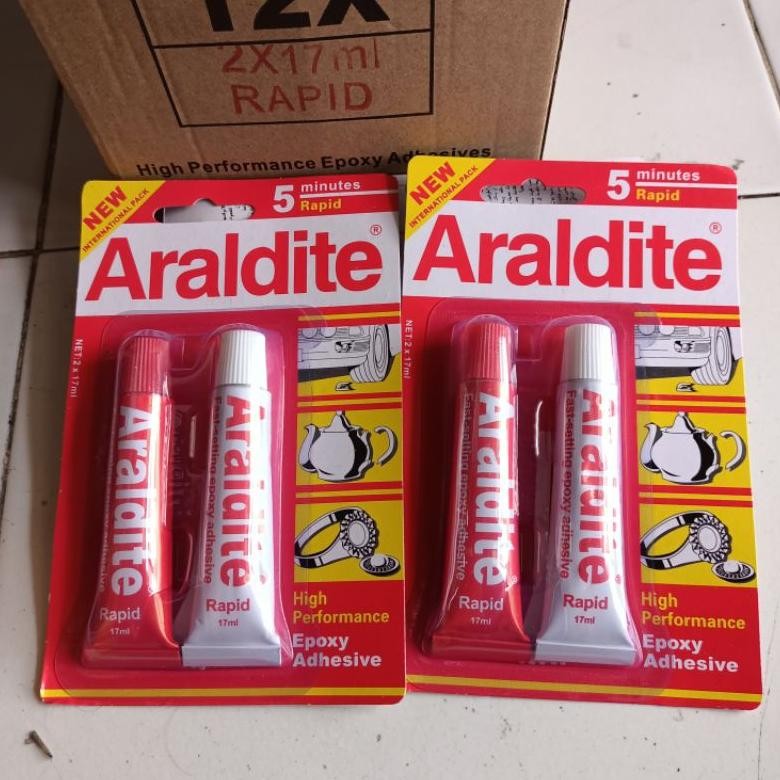

Readyy!! Lem Epoxy Besi rapid cepat 5 menit/Araldite merah