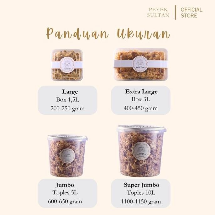 

Peyek Sultan Peyek Premium All Varian Super Jumbo Toples - Kacang Dll #Gratisongkir