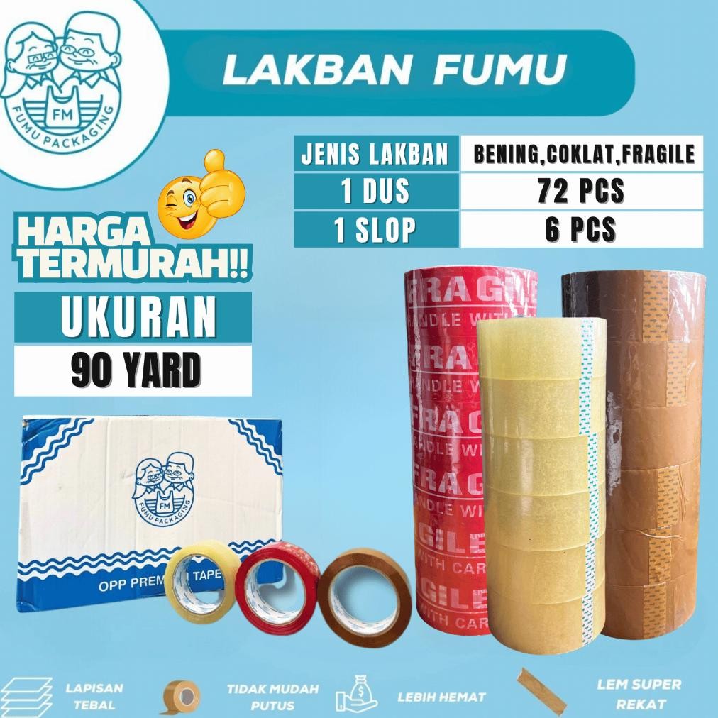 

Readyy!! LAKBAN 90YARD BENING CLEAR COKLAT TAN SOLATIP PREMIUM KUAT GROSIR TERMURAH/LAKBAN BENING MURAH/LAKBAN TEBAL/LAKBAN KUAT REAL