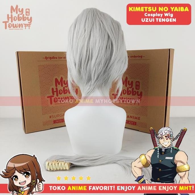Wig Cosplay Anime Kimetsu no Yaiba Demon Slayer : Tengen Uzui murah