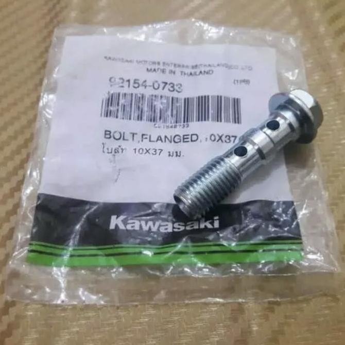 Banjo ER6  baut selang rem dobel 2 lubang original kawasaki