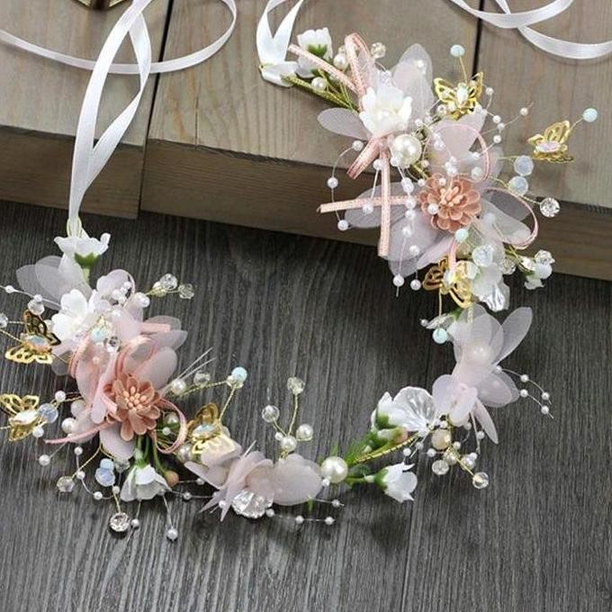 Faye Mahkota Bunga Mutiara - Headpiece Hiasan Hijab / Kepala Elegan Aksesoris murah