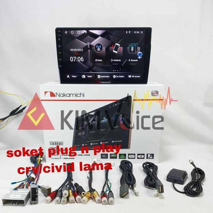 Head Unit Android Nakamichi 9 inch OEM Honda CRV 2007-2011 Soket PNP
