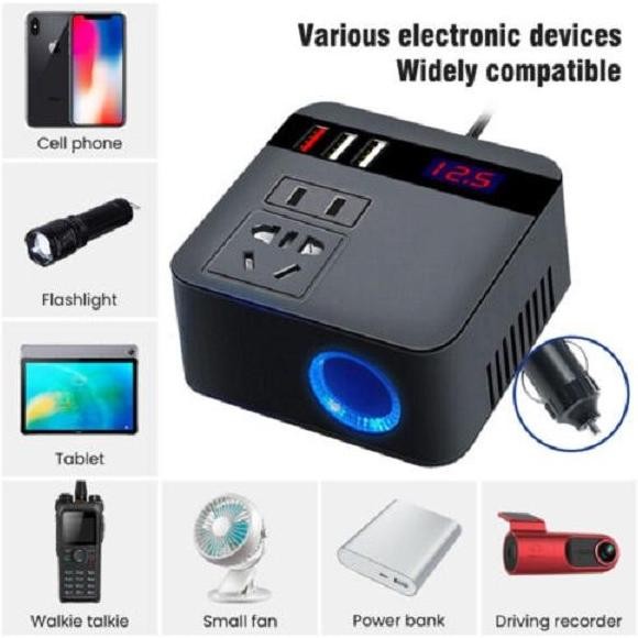 Adaptor Lighter Converter Lighter Socket Charger Mobil DC to AC murah