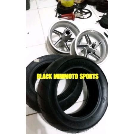 Terlaris Paket Velg Mini Gp Palang 5 Plus Ban Tubeless Depan Belakang 6.5 Inch - Velg Set+ Ban Depan