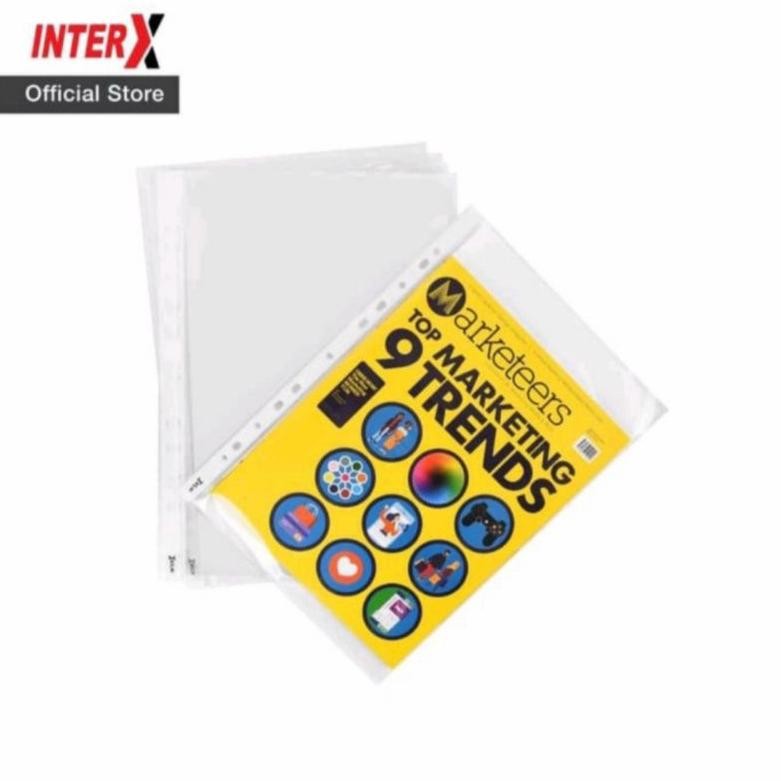 

Model baru - Sheet Protektor Folio F4 Inter X isi 100 lembar / Plastik FC PP pocket !!