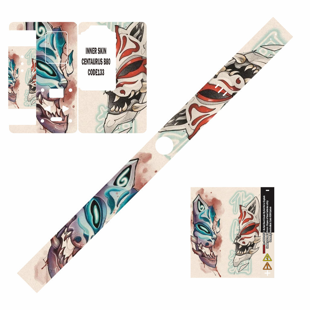 

B80 Part2 133 Garskin/Stiker Case Bisa Custom Motif - 2Pcs