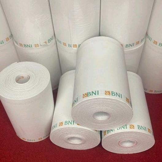 

Promo - Kertas struk thermal EDC logo BNI 57x40mm paket 10 roll ..