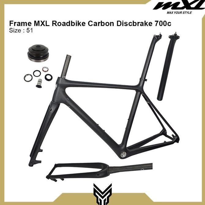 TERLARIS - MXL Frame Sepeda Carbon Hybrid 700c Discbrake Road Bike Cycling