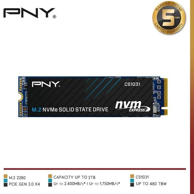 TERBARU - PNY CS1031 M.2 2280 NVMe Gen3x4 SSD