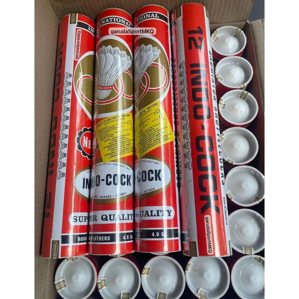 Shuttlecock Indocock MERAH/ Cock Indocock / Bola Bulutangkis Indocock MERAH / KOK BULU TANGKIS