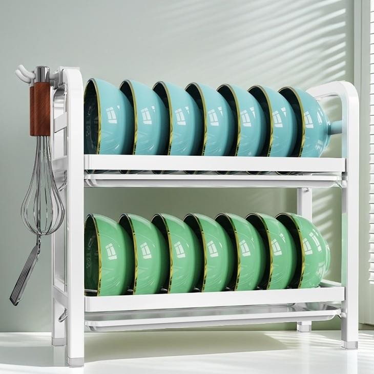 Rak Piring Wastafel Stainless Minimalis Ra Dapur Rak Cuci Peniris Cucian Pengering Piring Estetik 2 