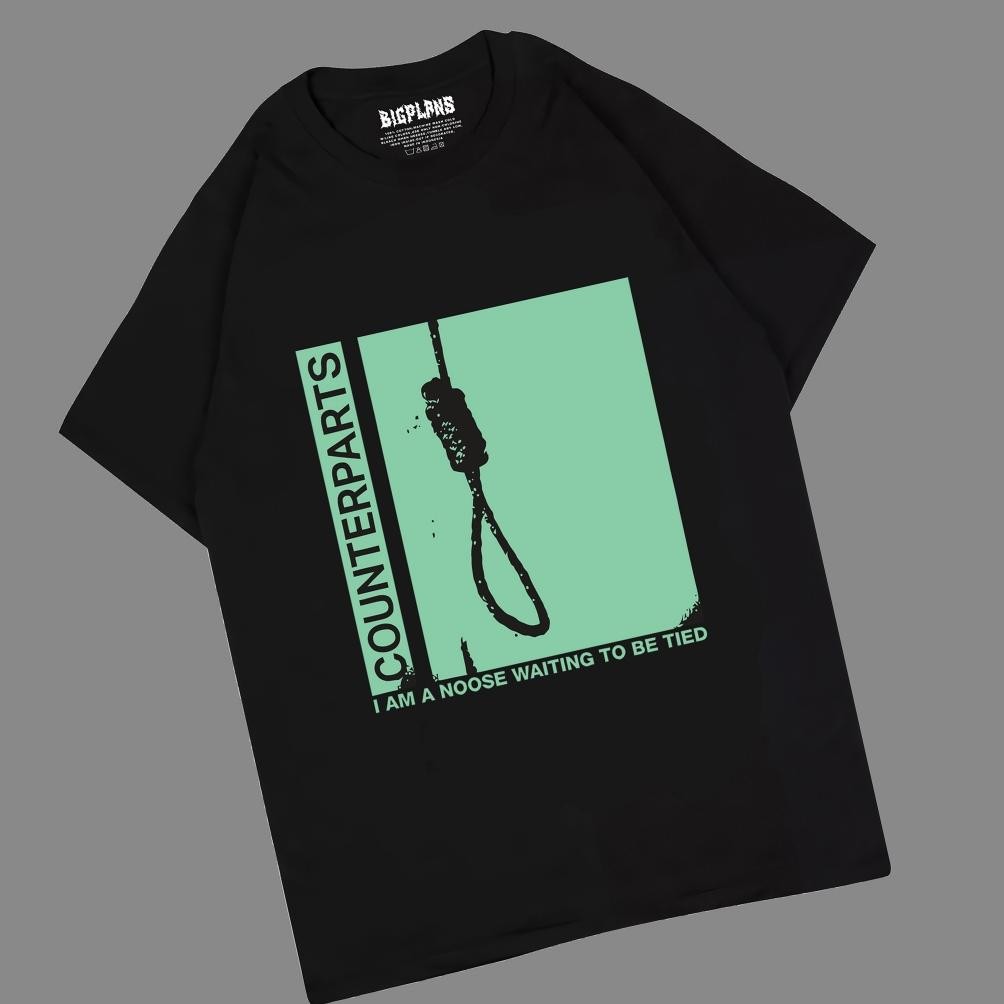 Promo Counterparts Logo Kotak Hijau Kaos Band Counterparts Kaos Distro Musik Band