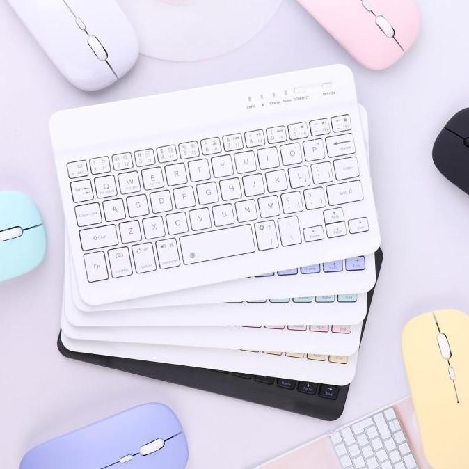 Samsung Tab S6 Lite 10.4 Combo Wireless Keyboard Mouse Bluetooth Stand Terlaris