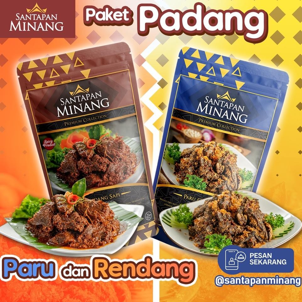 

Paket Padang Rendang Sapi Paru Goreng Santapan Minang