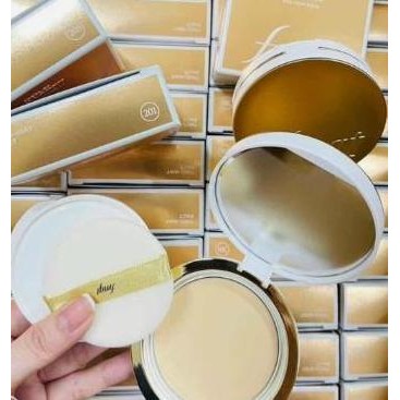 Asli The Face Shop Gold Collagen Ampoule Two Way Pact Bedak Padat Perawatan Kulit