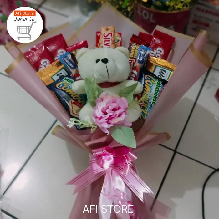 

Buket Wisuda / Buket Snack / Bucket Boneka / Buket Coklat/Sidang/Ultah