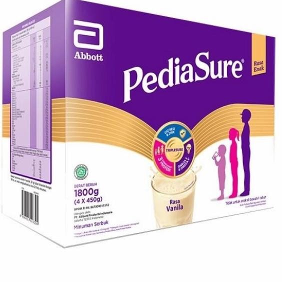 

terbaru pediasure triplesure vanila 1800gr - susu pertumbuhan anak 1-10 tahun