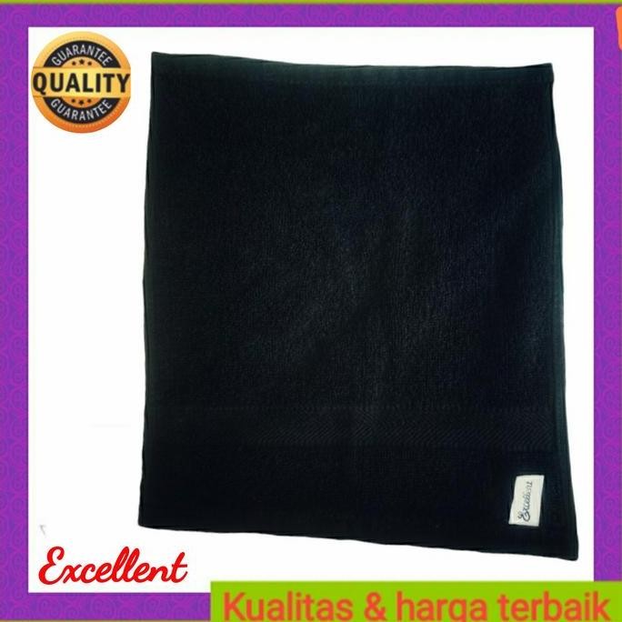 HANDUK SAPU TANGAN HITAM - HANDUK MUKA / WAJAH - SOUVENIR - HAND TOWEL