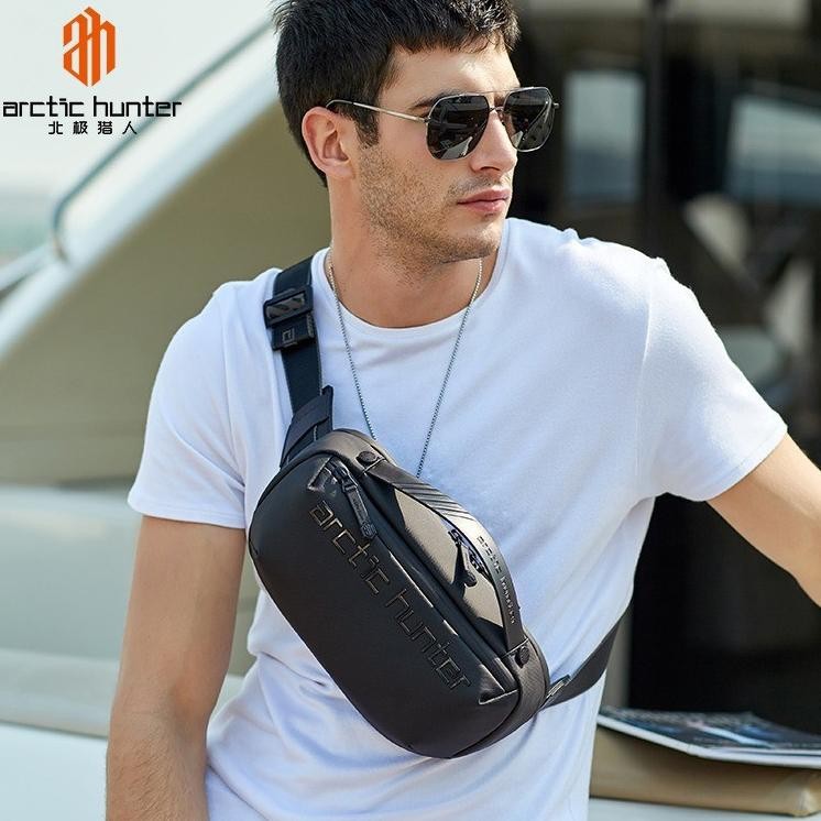 Leather Concept Arctic Hunter Tas Selempang Pria Sling Bag Pria Usb Arctic Hunter Insects