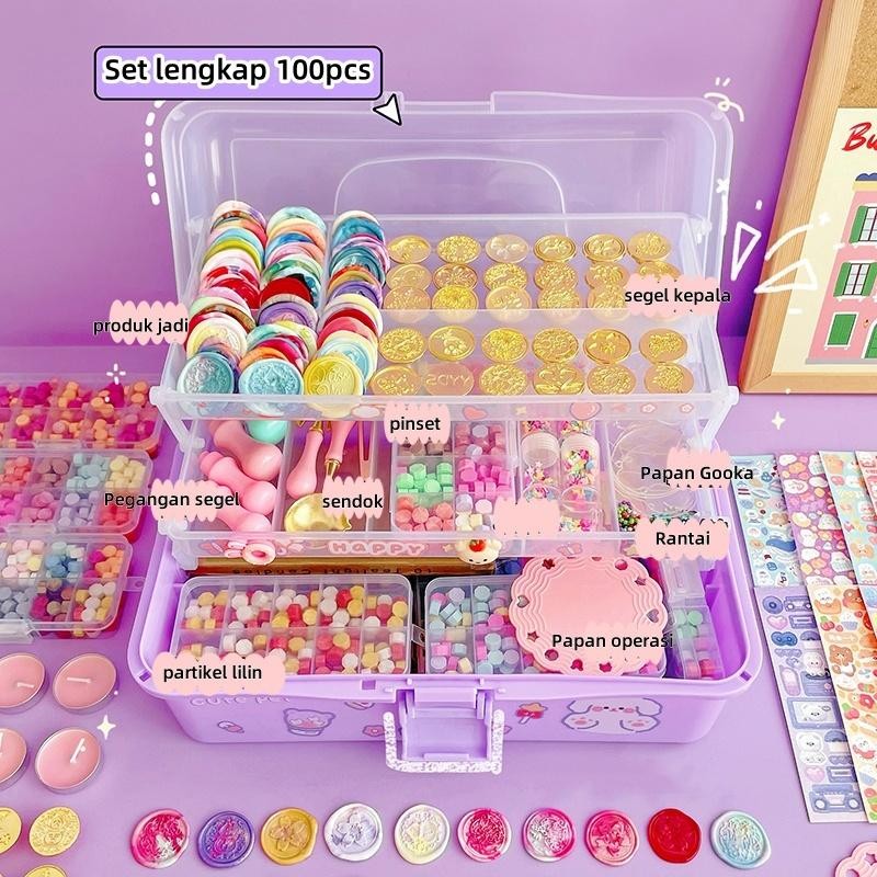 

Tatajoy 2 In 1 Wax Stamp Set Diy Gantungan Kunci Akrilik Set Wax Seal Stamp Set Segel Lilin Segel Amplop Segel Coin Bulat Sticker Instan Segel Vintage Undangan Diy