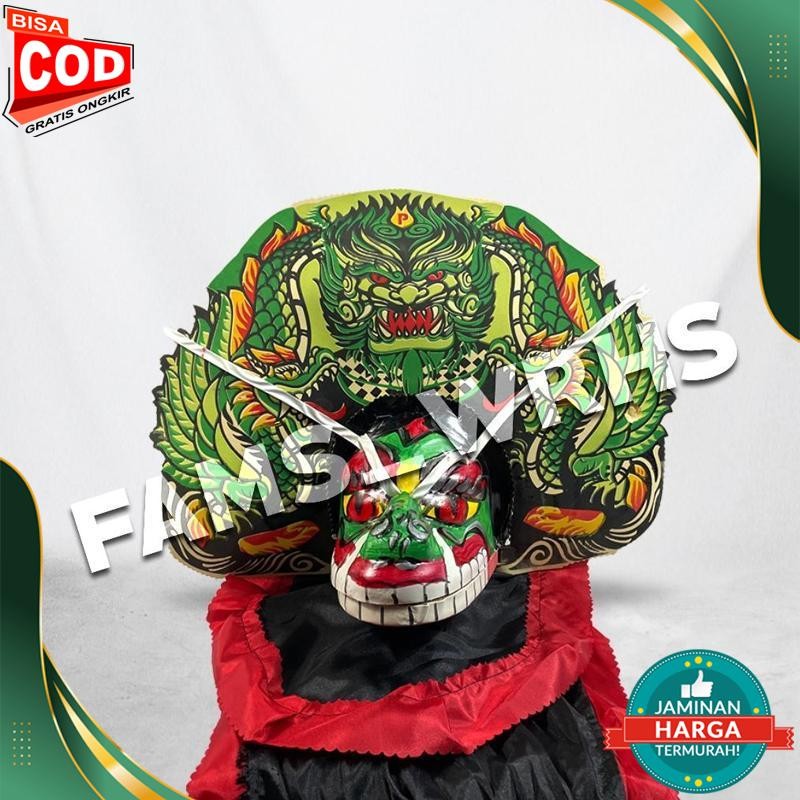 Bagus - Barongan Anak Ukuran Tanggung Spons Devil Barongan Spons Barongan Hijau Barongan Ae26