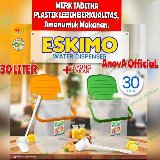 Toples Es Plus Gayung 30 Liter . Eskimo Tabitha . Tempat Es Buah .