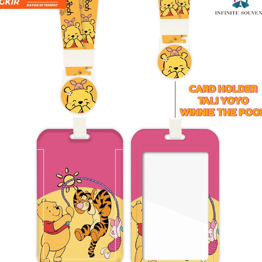 

N017 Id Card Holder Tali Yoyo Winnie The Pooh Nametag Yoyo Ter Plet Card Holder Yoyo Disney Card Holder Tali Bisa Ditarik