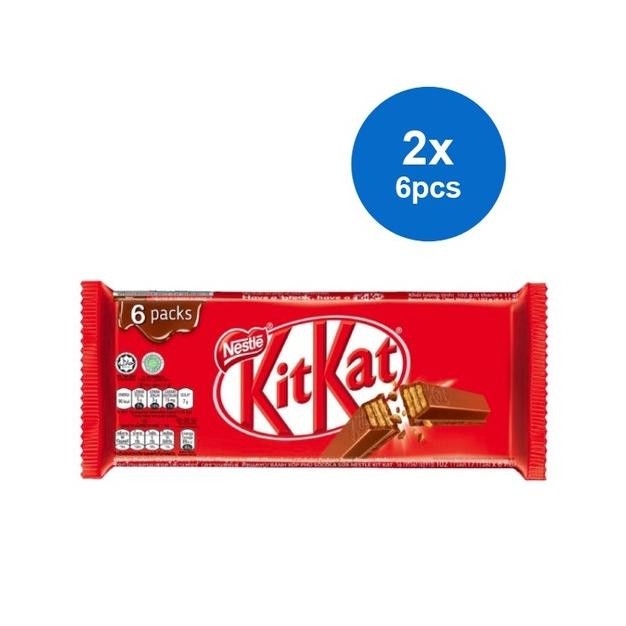 

Nestle Kitkat Wafer Cokelat 6 x 17 gr (2 pack)