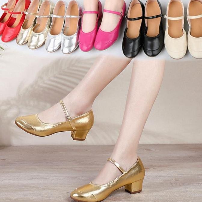 Sepatu dance wanita Sepatu Wanita sepatu dans Sepatu Heel wanita Sepatu Dansa Latin LJ