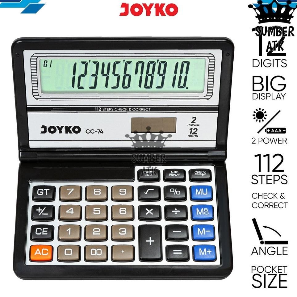 

Calculator Kalkulator Joyko Cc74 12 Dits Che Correct