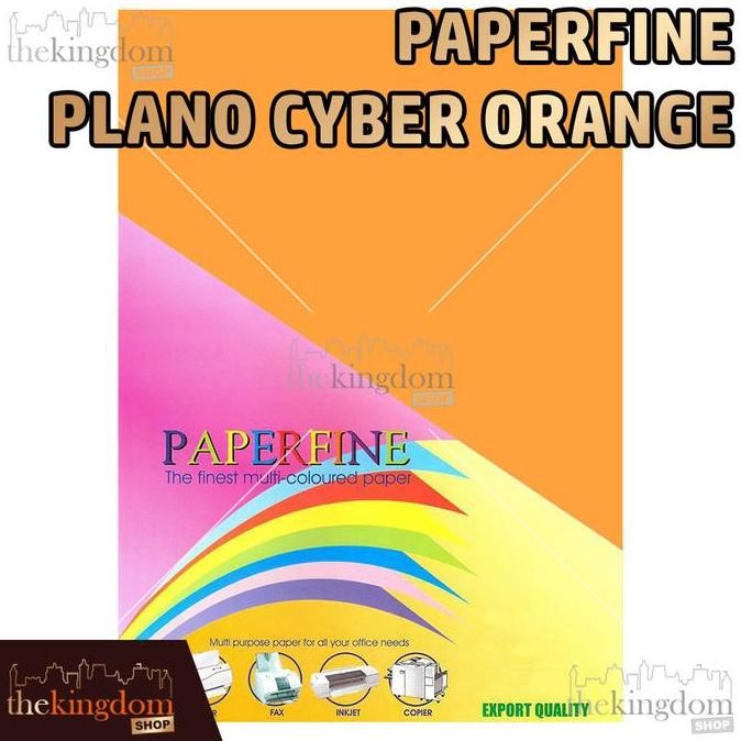 

TERMURAH - Paperfine Kertas HVS Warna Plano Cyber Orange 61x86cm Oren /100 Lembar 371