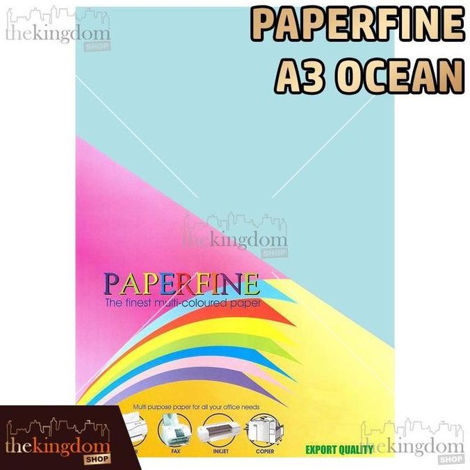 

TERBARU - Paperfine Kertas HVS Warna A3 Ocean / Isi 500 Lembar 120