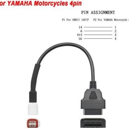 READY OBD2 OBD YAMAHA KABEL ADAPTER OBD YAMAHA 4 PIN
