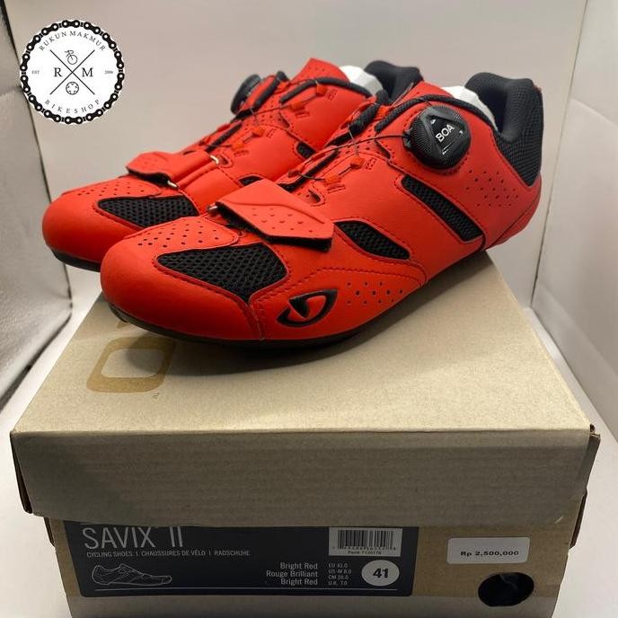Giro Savix Ii Road Cycling Shoes Bright Red - Roadbike & Mtb Cleat