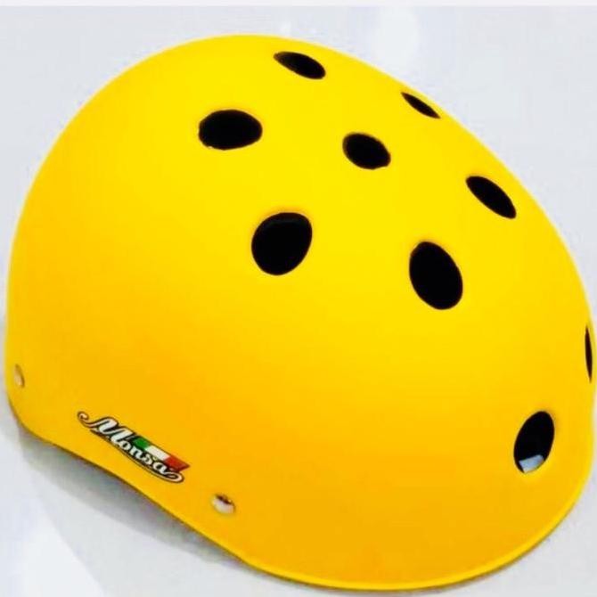 Helm Sepeda Monsa Kuning Doff Yellow Dop Skate Brompton Fire Fighters