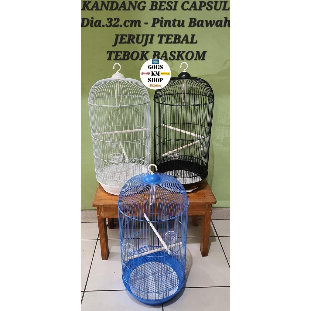 Kandang Besi Bulat Capsul Navo Jeruji Tebal Lovebird Konin Robin Kualitas Terbaik Harga Termurah