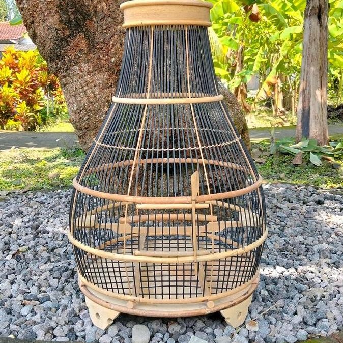 Sangkar Burung Perkutut Model Kerucut Jeruji Hitam Ambrukan Kualitas Terbaik Harga Termurah