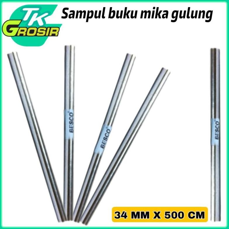 

1 roll sampul buku mika gulung 34 mm x 300 cm/sampul buku roll