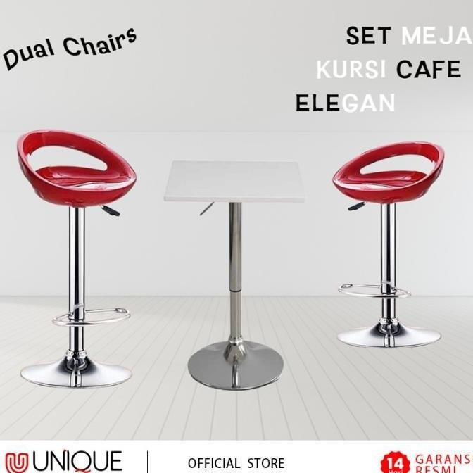 READY KURSI BAR CAFE HIDROLIK MINIMALIS 1 SET MEJA KUALITAS IMPORT M1G2-9