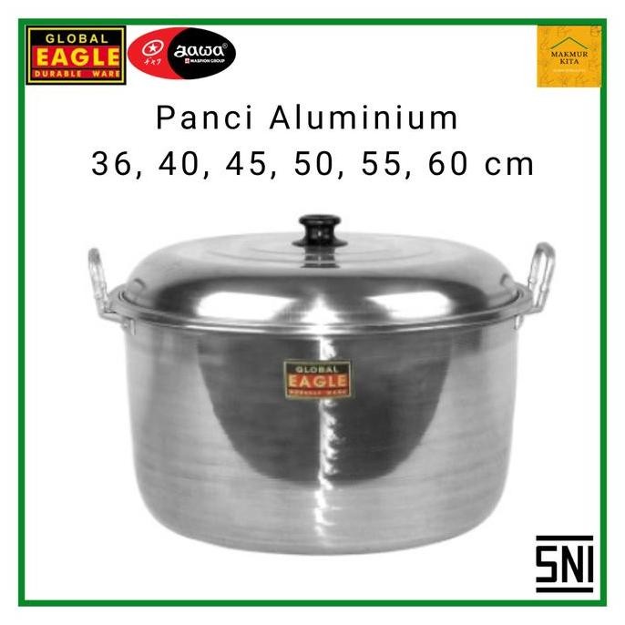 TERBARU - Panci Besar 36 40 45 50 55 60 cm Aluminium Global Eagle /  Panci Besar Jawa Maspion / Panc