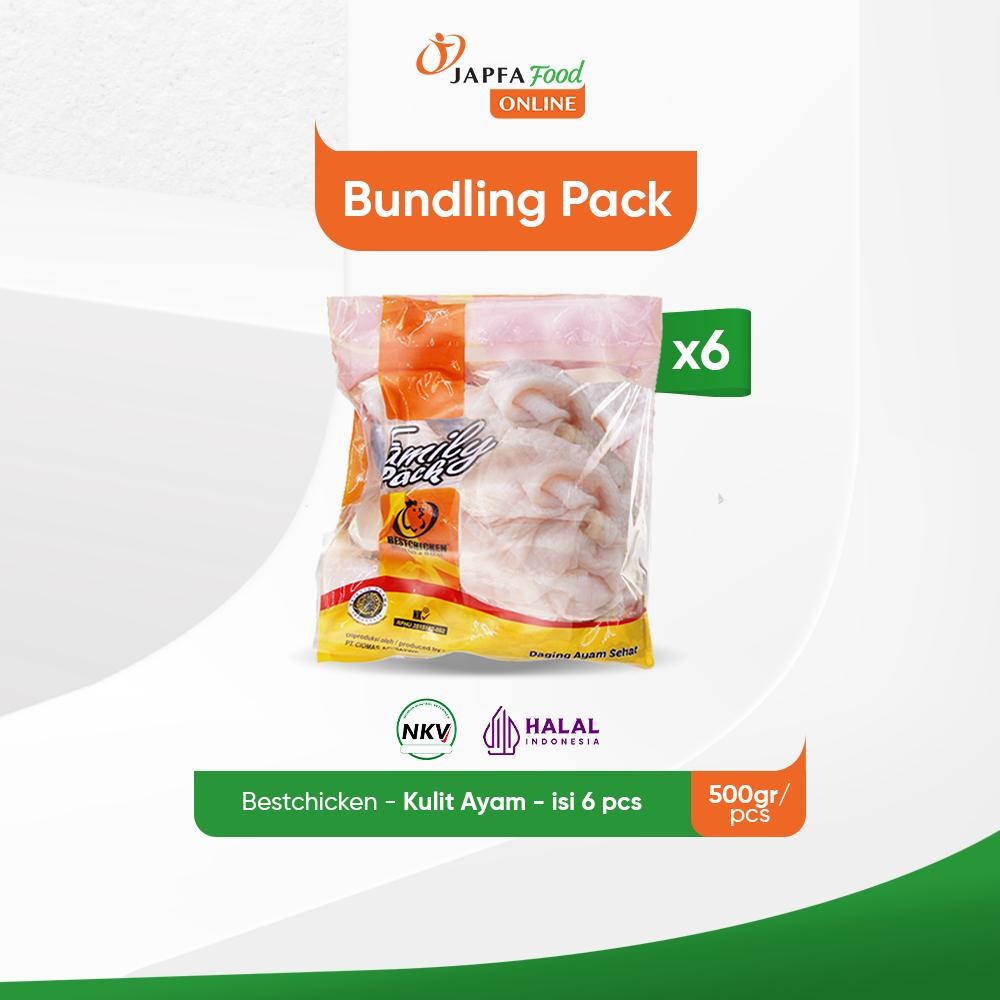 

Bestchicken Bundling Hemat Kulit Ayam Bersih / Chicken Skin 500gr - Isi 6 pack