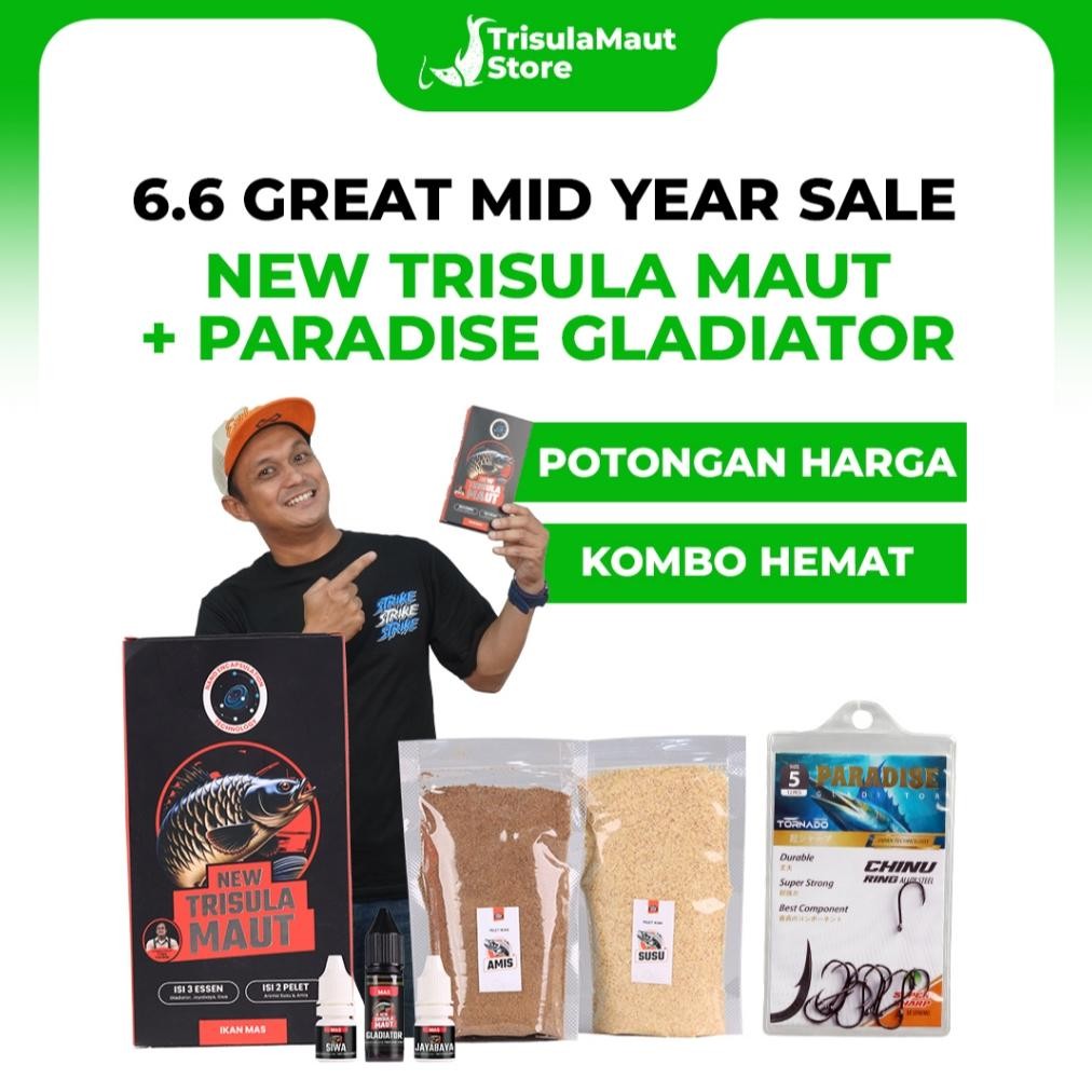 Free Kail New Trisula Maut Essen Harian Juara Pancing Terbaik Ikan Mas Lomba Nila Liar Lele Babon Pa