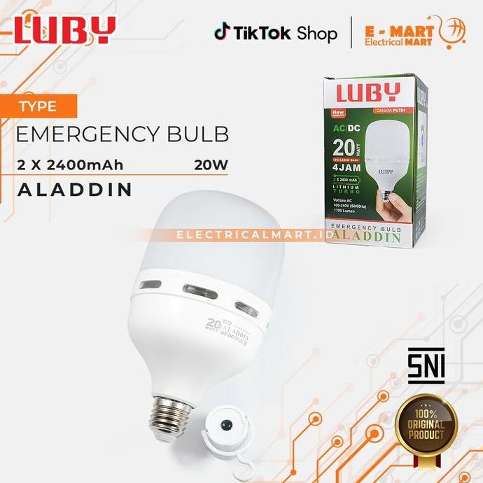 Luby Lampu Bohlam Led Emergency Aladdin 20 Watt