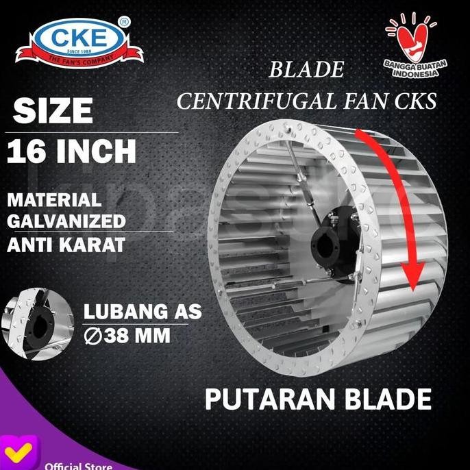 Blade Blower 16" Baling Blower Centrifugal Fan Wheel Sirocco (Kanan) Seo