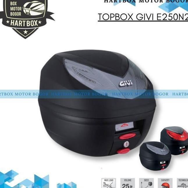 Box Motor Touring Givi E250N2 / TopBox Givi E25 Ukuran Kecil Mio Vario