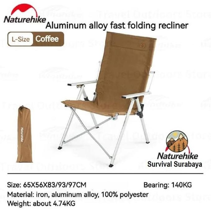 Kursi Lipat / Camping / Portable Chair Naturehike Cnh22Ju059 (Tipe 47) Seo