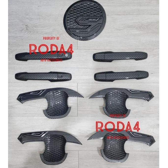 Paket Outer Handle Tank Cover Agya Ayla GR SPORT 2023 2024 2025 CARBON Hitam Doff Aksesoris Variasi 